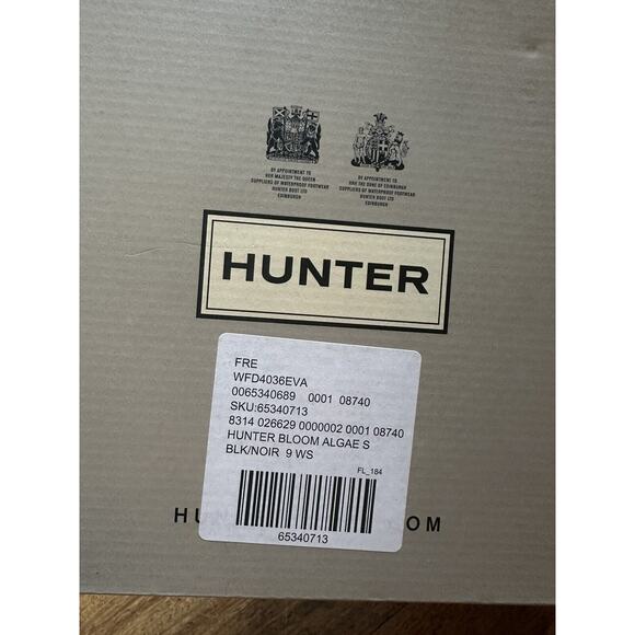 Hunter Sandals Bloom Algae Foam Black Women's 9US Vegan Lightweight Chunky Comfy - Picture 8 of 8